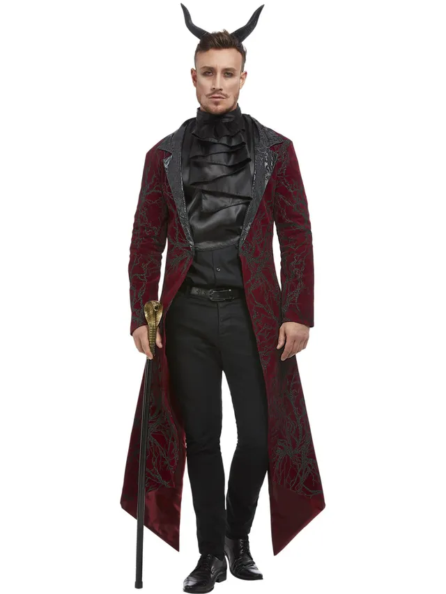smiffys-fever-deluxe-devil-herren-kost-m-rot-gr-m-3-tlg image 1