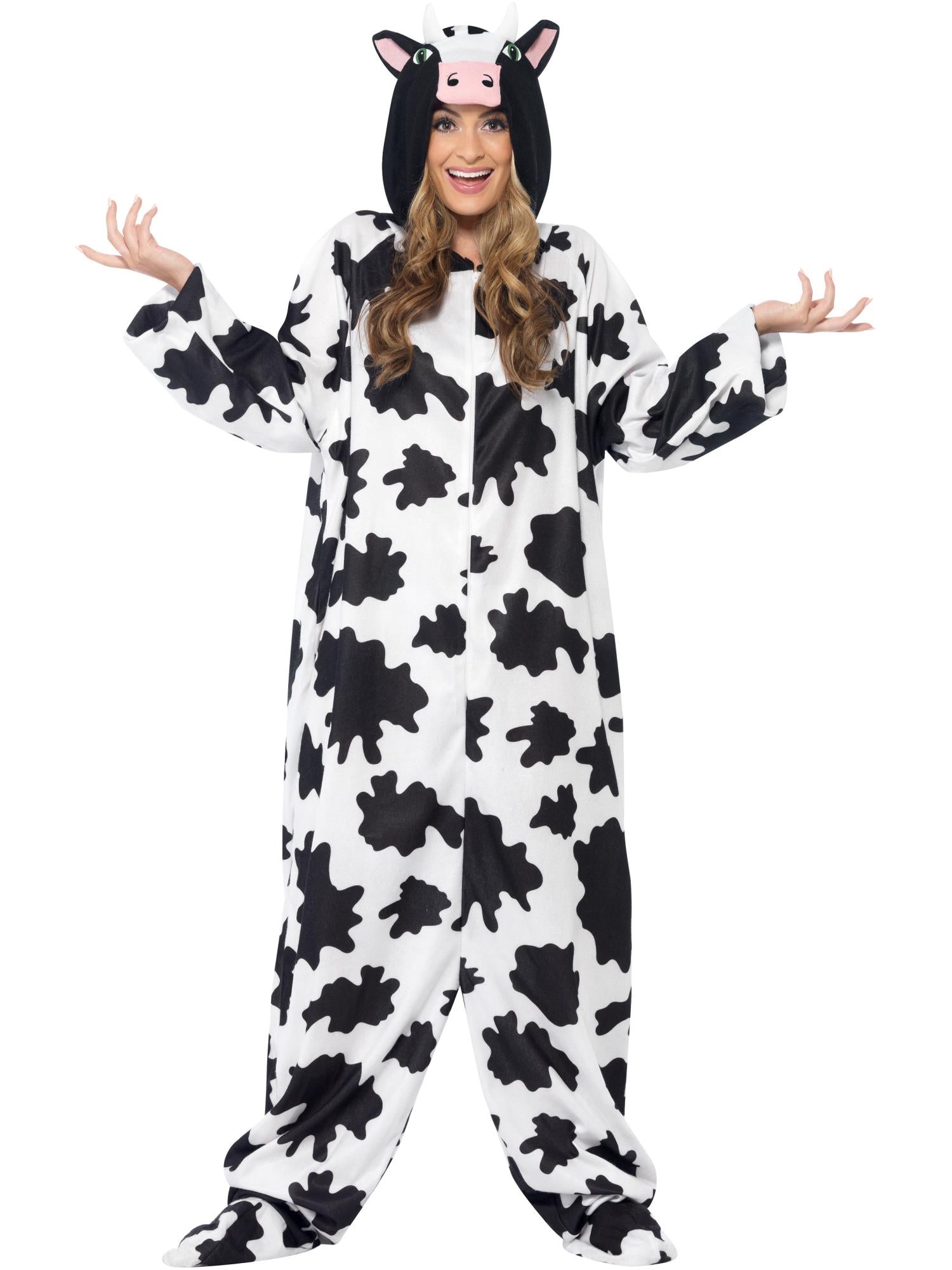 smiffys-fever-kuh-kost-m-schwarz-weiss-overall-gr-m image 6