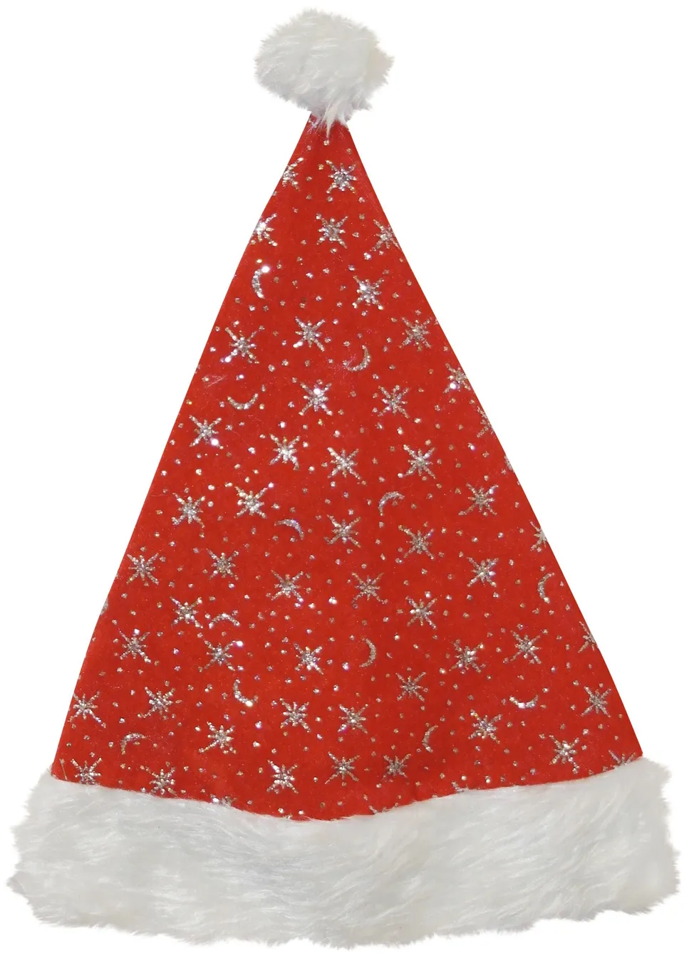 rubies-weihnachtsm-tze-sterne-strass-nikolausm-tze-mit-pompon image 1