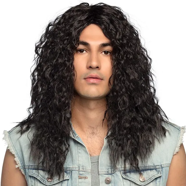 boland-wigs-86411-mick-per-cke-schwarz-80er-party image 1