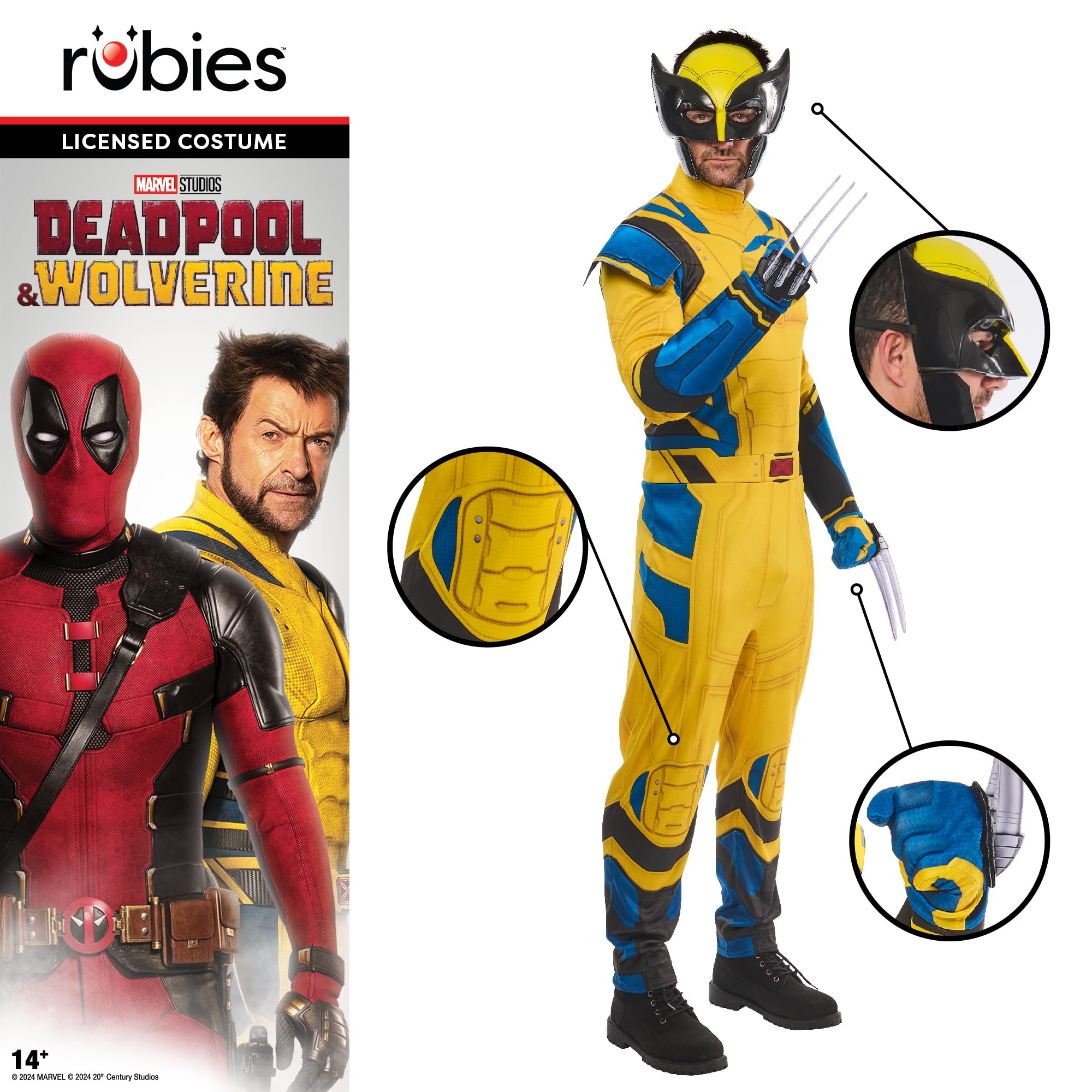rubie-s-deluxe-wolverine-kost-m-gr-l-marvel-herren image 3