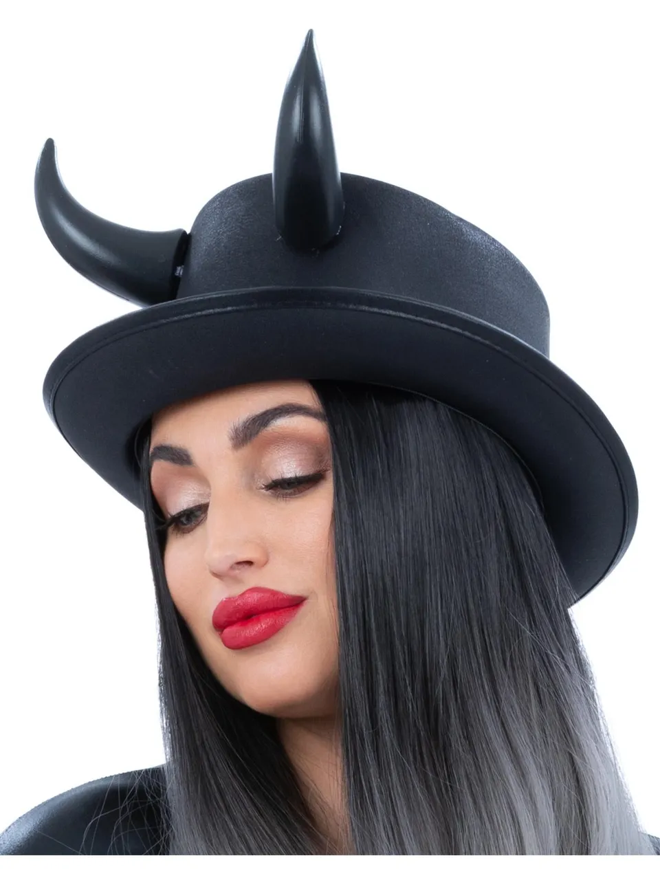 smiffys-fever-deluxe-black-devil-zylinder-hut-h-rner image 1
