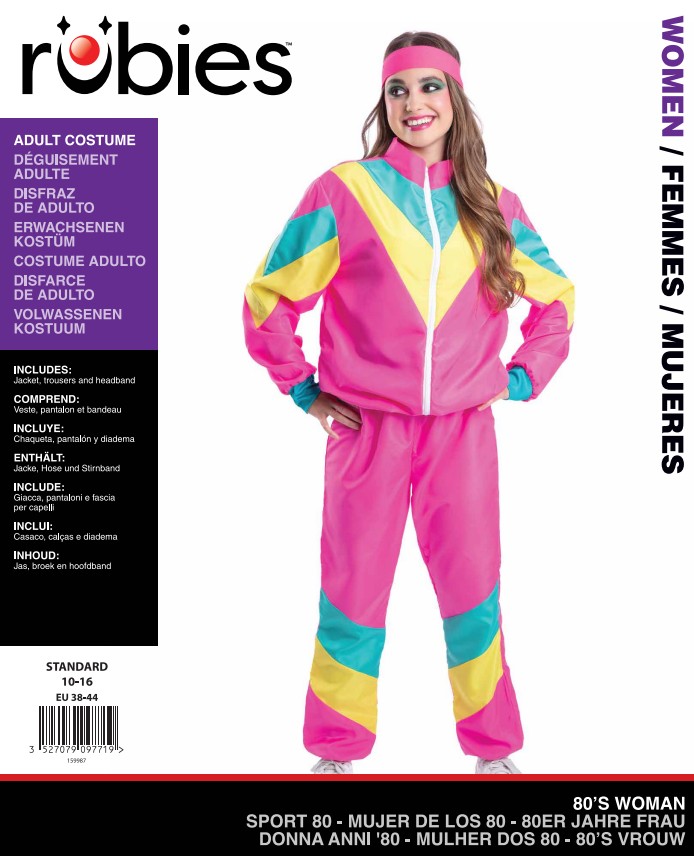 rubies-80er-sport-kost-m-damen-m-neon-jogginganzug image 6