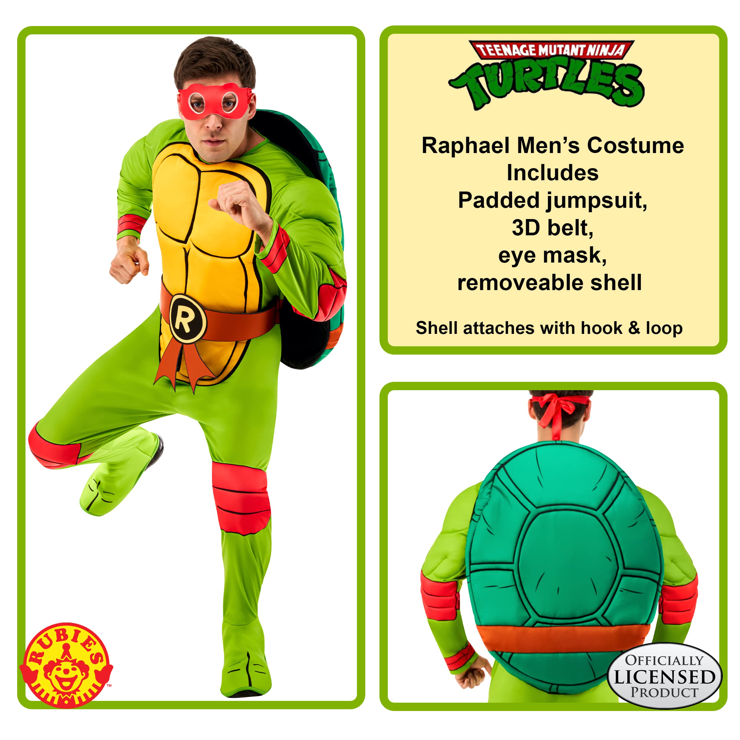 rubie-s-deluxe-raphael-kost-m-jumpsuit-l-ninja-turtles image 2