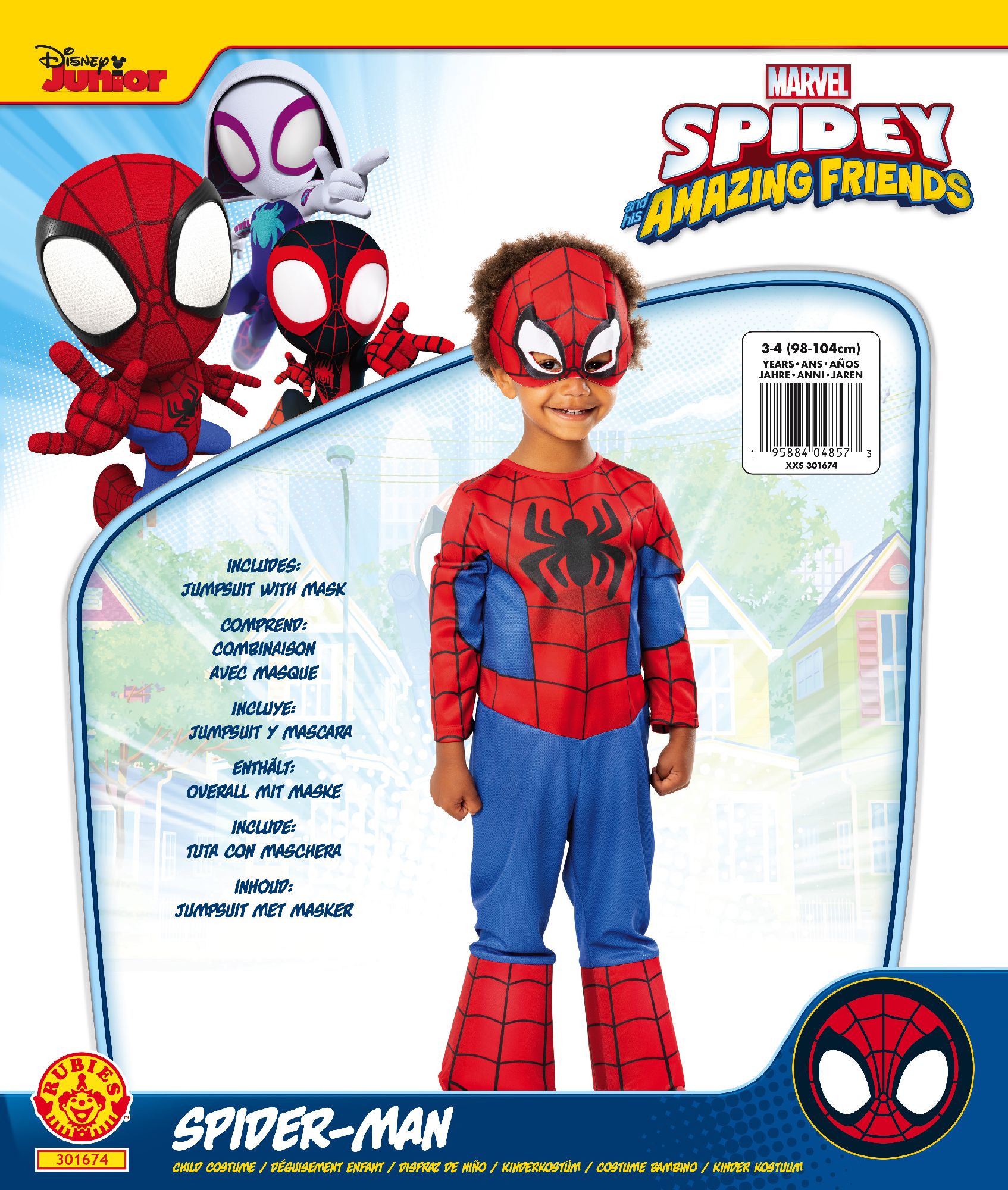 rubies-spidey-kost-m-rot-blau-mit-maske image 2