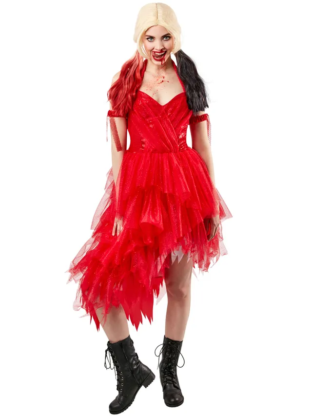 rubies-harley-quinn-kleid-rot-suicide-squad-erwachsene image 1