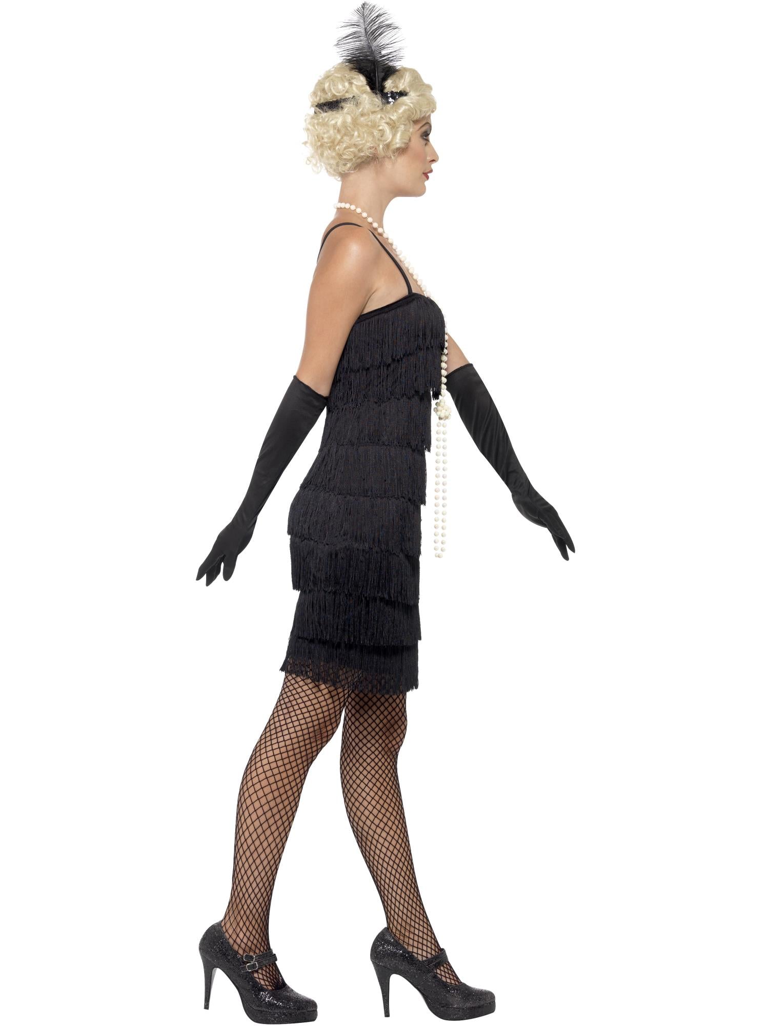 smiffys-fever-flapper-kost-m-schwarz-fransen-kleid-m-20er image 3