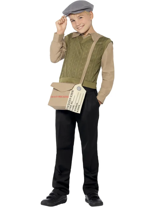 smiffys-fever-44066-evacuee-kost-m-junge-gr-n-m image 1