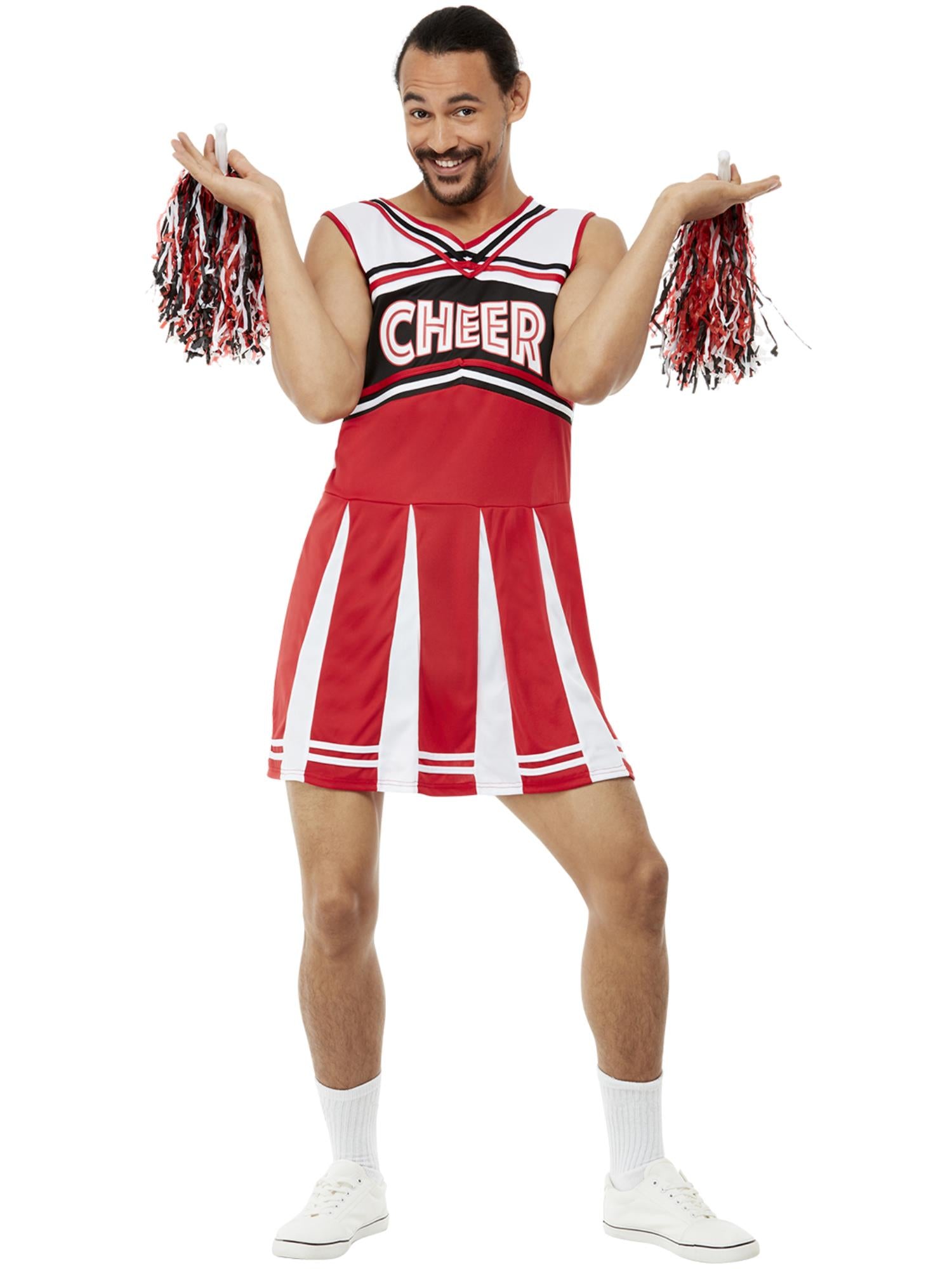 smiffys-fever-cheerleader-kost-m-herren-wei-rot image 2