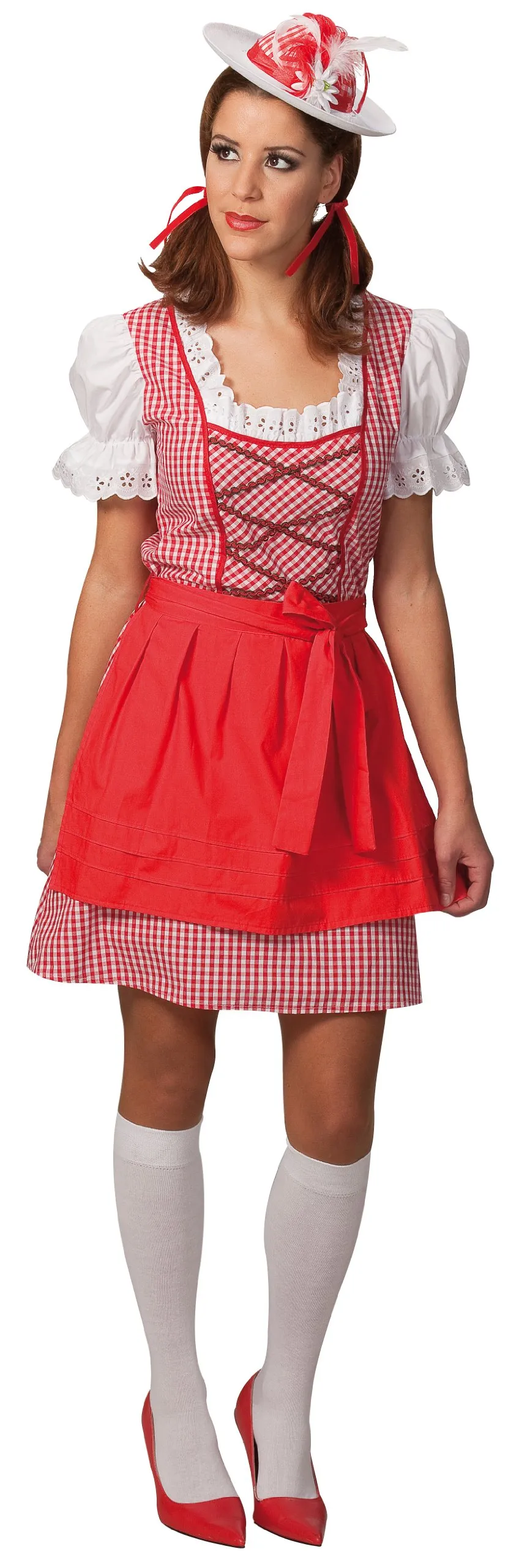 rubie-s-deluxe-dirndl-3548-kost-m-gr-50-rot-oktoberfest image 1