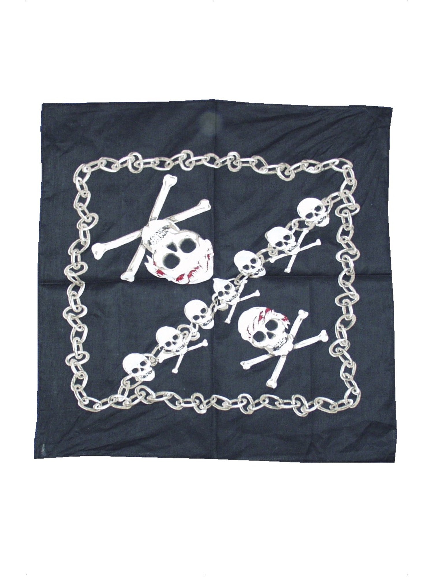 smiffys-fever-piraten-bandana-schwarz-totenkopf-tuch image 2