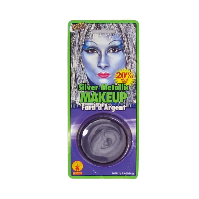 rubie-s-deluxe-metallic-schminke-silber-creme-make-up image 1