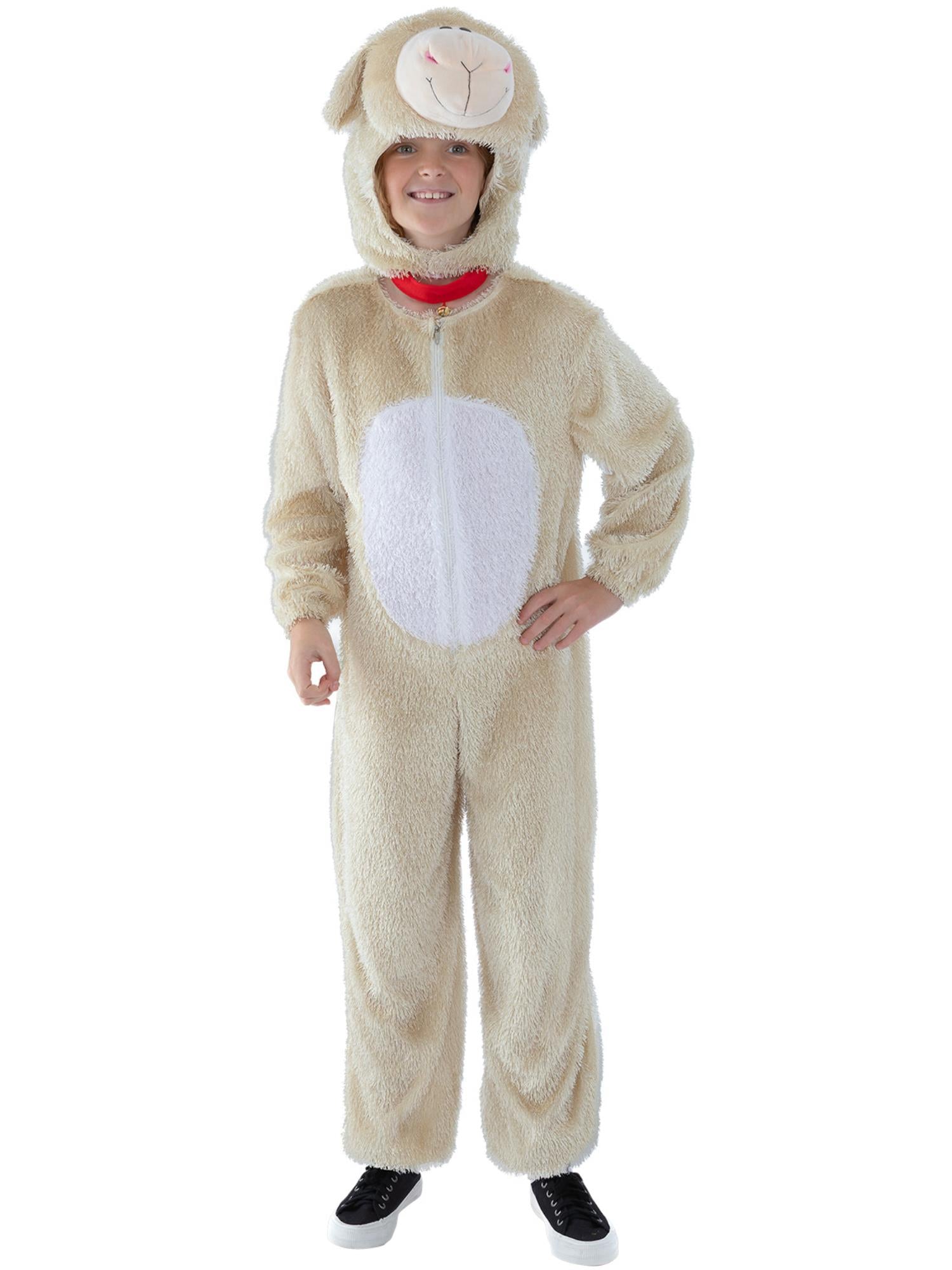 smiffys-fever-lamm-kost-m-creme-m-7-9-jahre-jumpsuit image 1