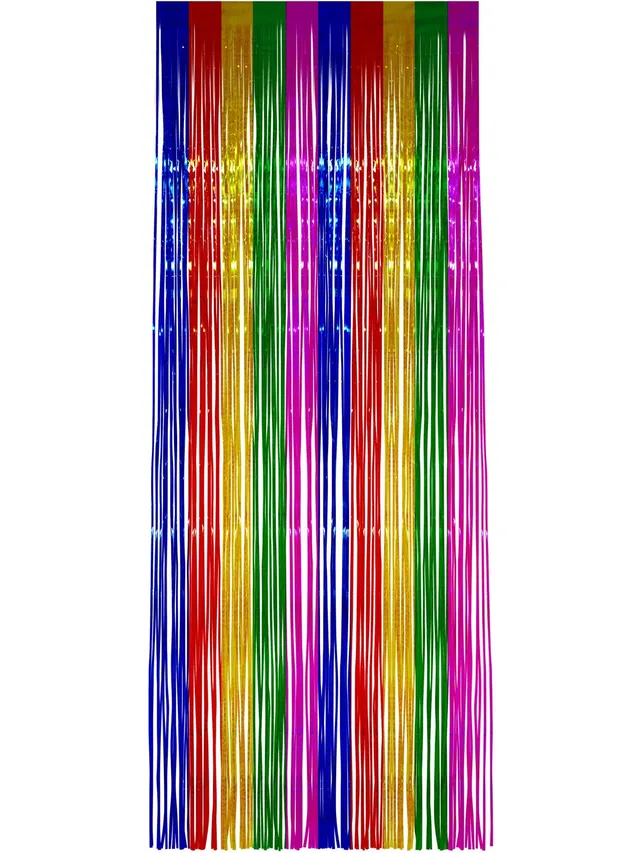 smiffys-fever-lametta-vorhang-regenbogen-folienvorhang-bunt image 1