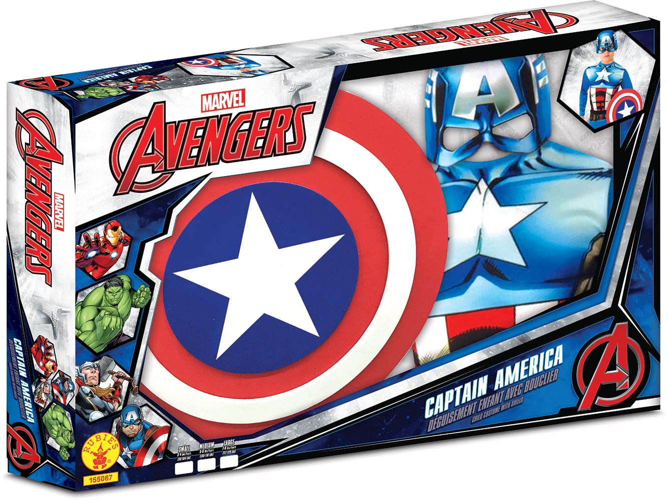 rubies-d-guisements-captain-america-kost-m-classic-mit-schild image 2