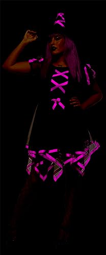 rubie-s-deluxe-cuca-neon-hexenkost-m-damen-rosa image 8