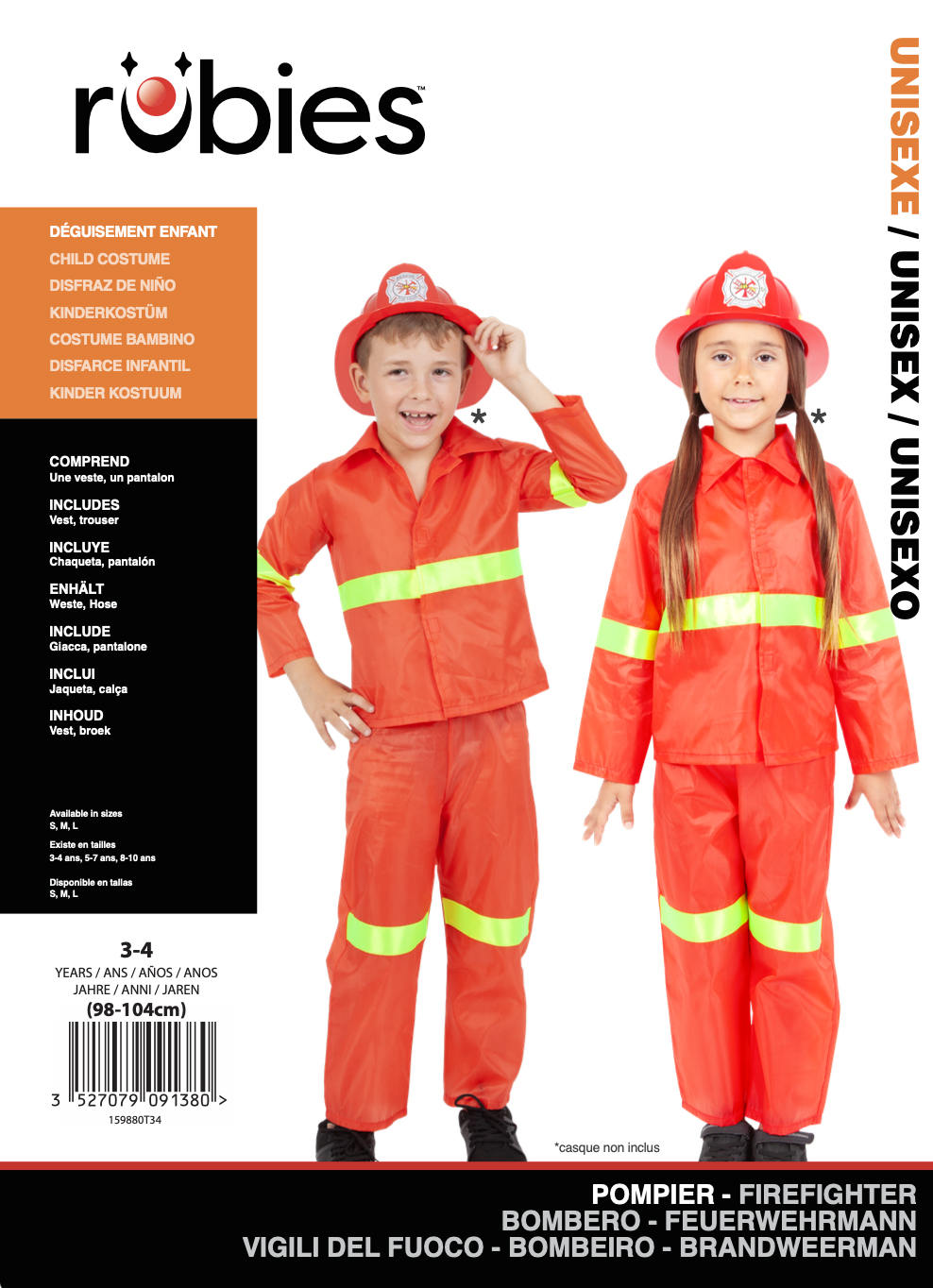rubies-feuerwehr-feuerwehrmann-kost-m-jacke-hose image 2