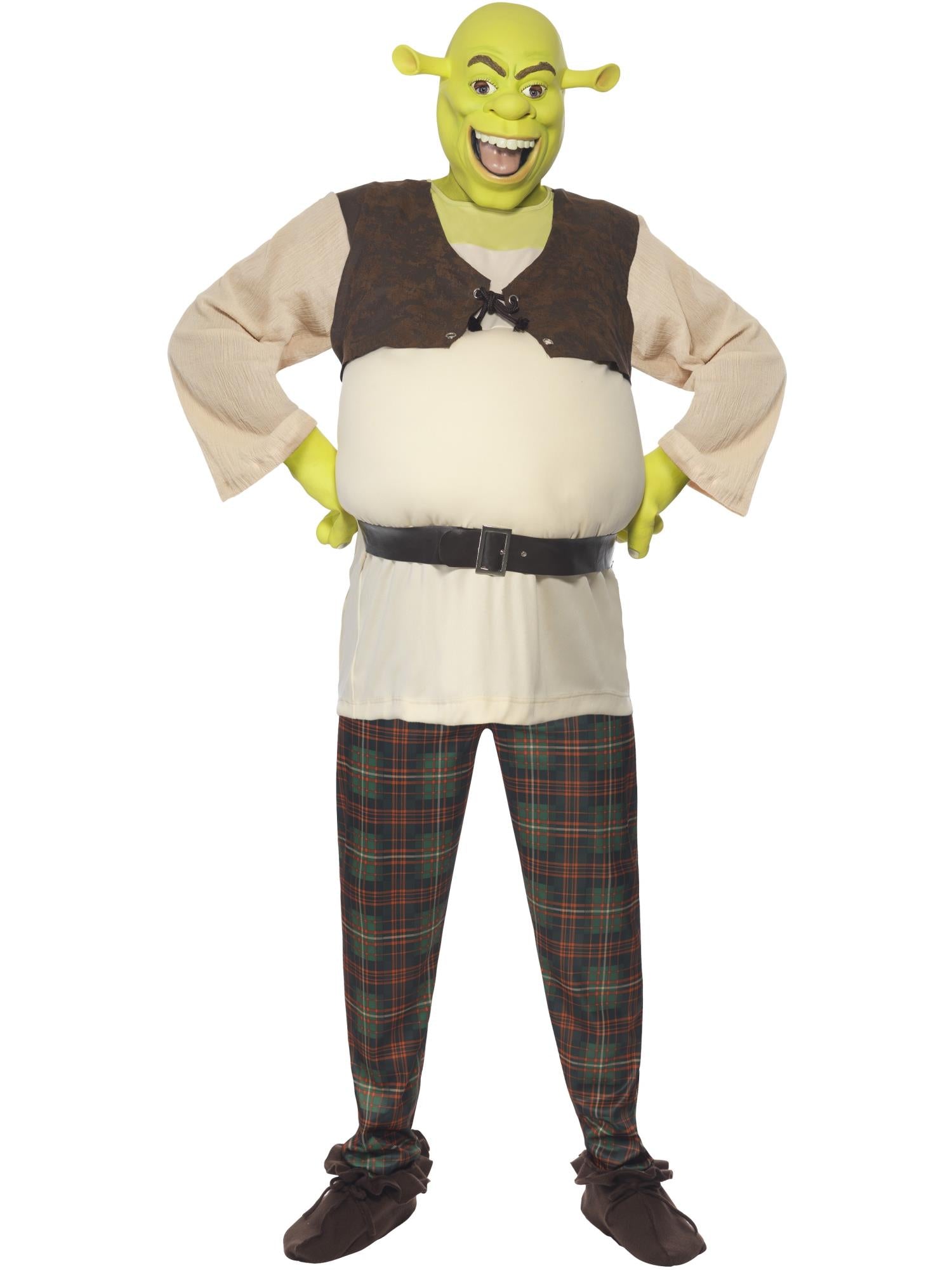 smiffys-fever-shrek-kost-m-herren-gr-n-m-l-maske image 1