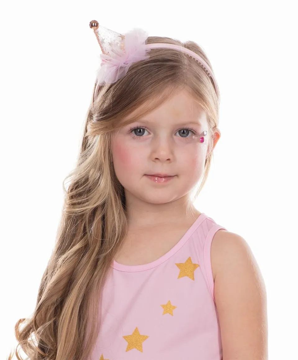 rubie-s-deluxe-haarreif-prinzessin-spitzhut-rosa image 1