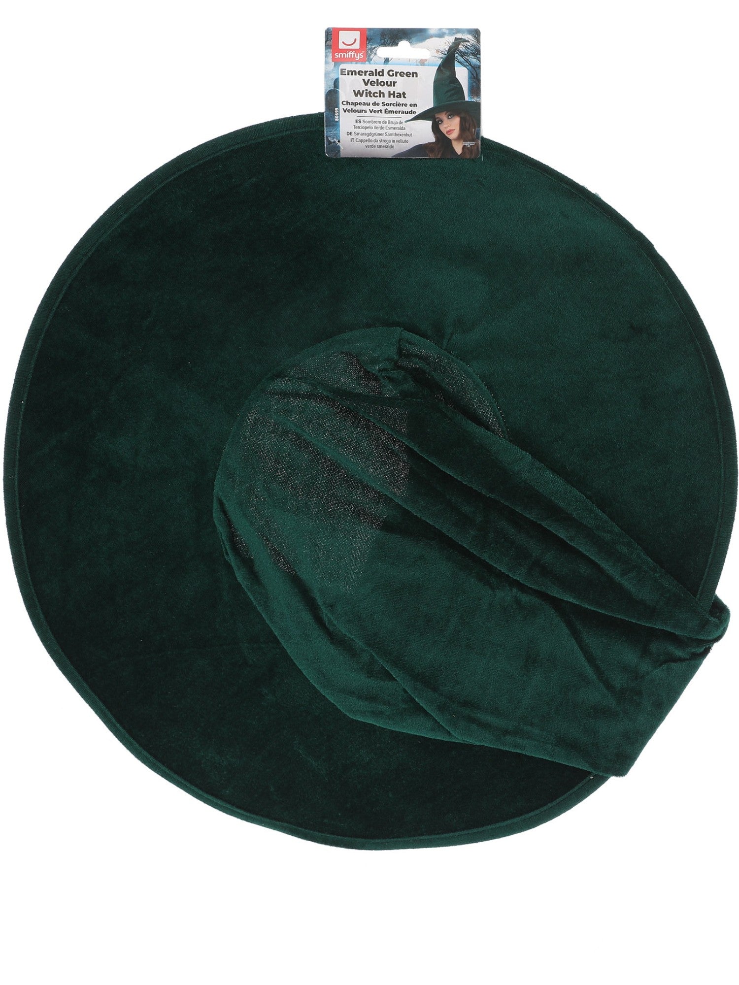 smiffys-fever-emerald-green-velour-hexenhut-gr-n-samt image 2