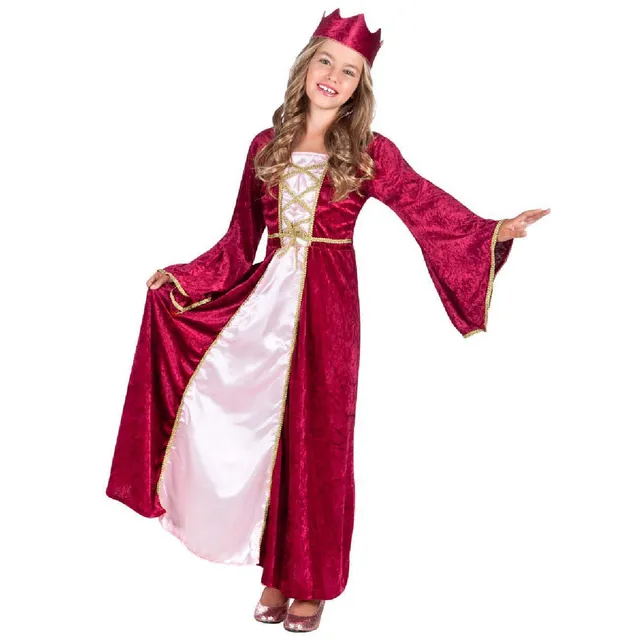 boland-renaissance-k-nigin-kinderkost-m-4-6-jahre-gold-rot image 1