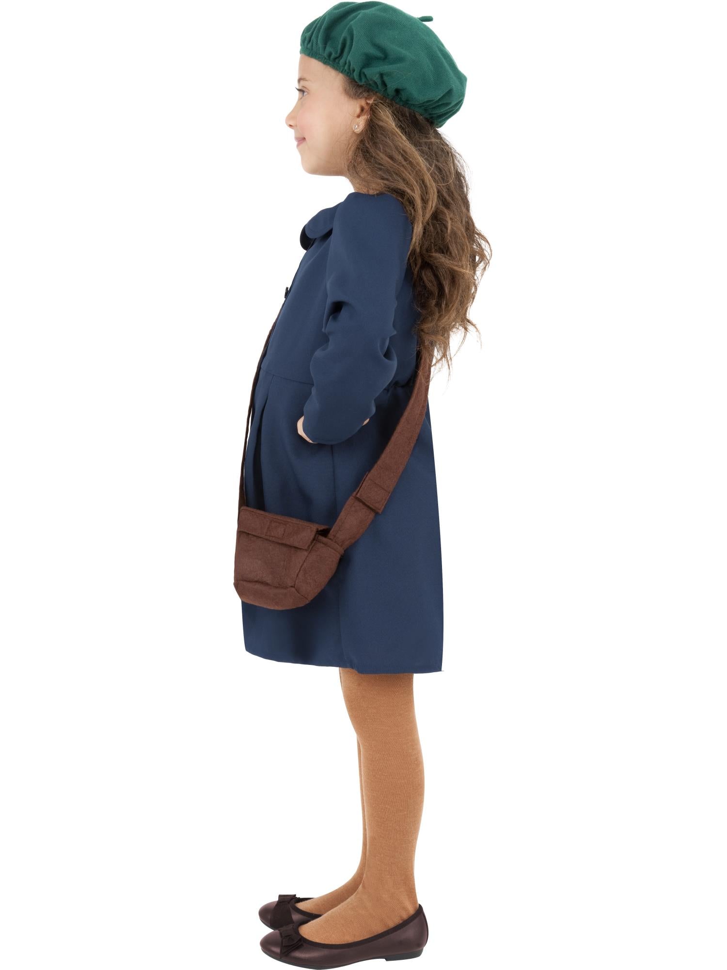 smiffys-evacuee-girl-kost-m-blau-kleid-m-tze-tasche image 3