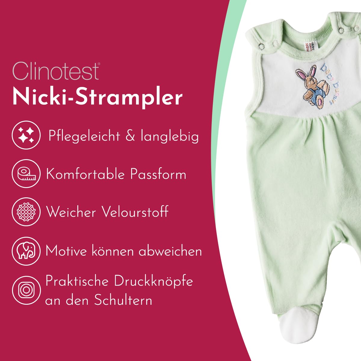 clinotest-nachwuchs-nicki-babystrampler-mint-50-56-baumwolle image 2