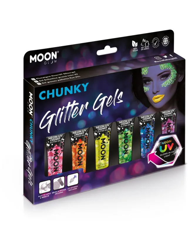 smiffys-makeup-fx-moon-glow-glitzer-gel-uv-neon-sortiert image 1