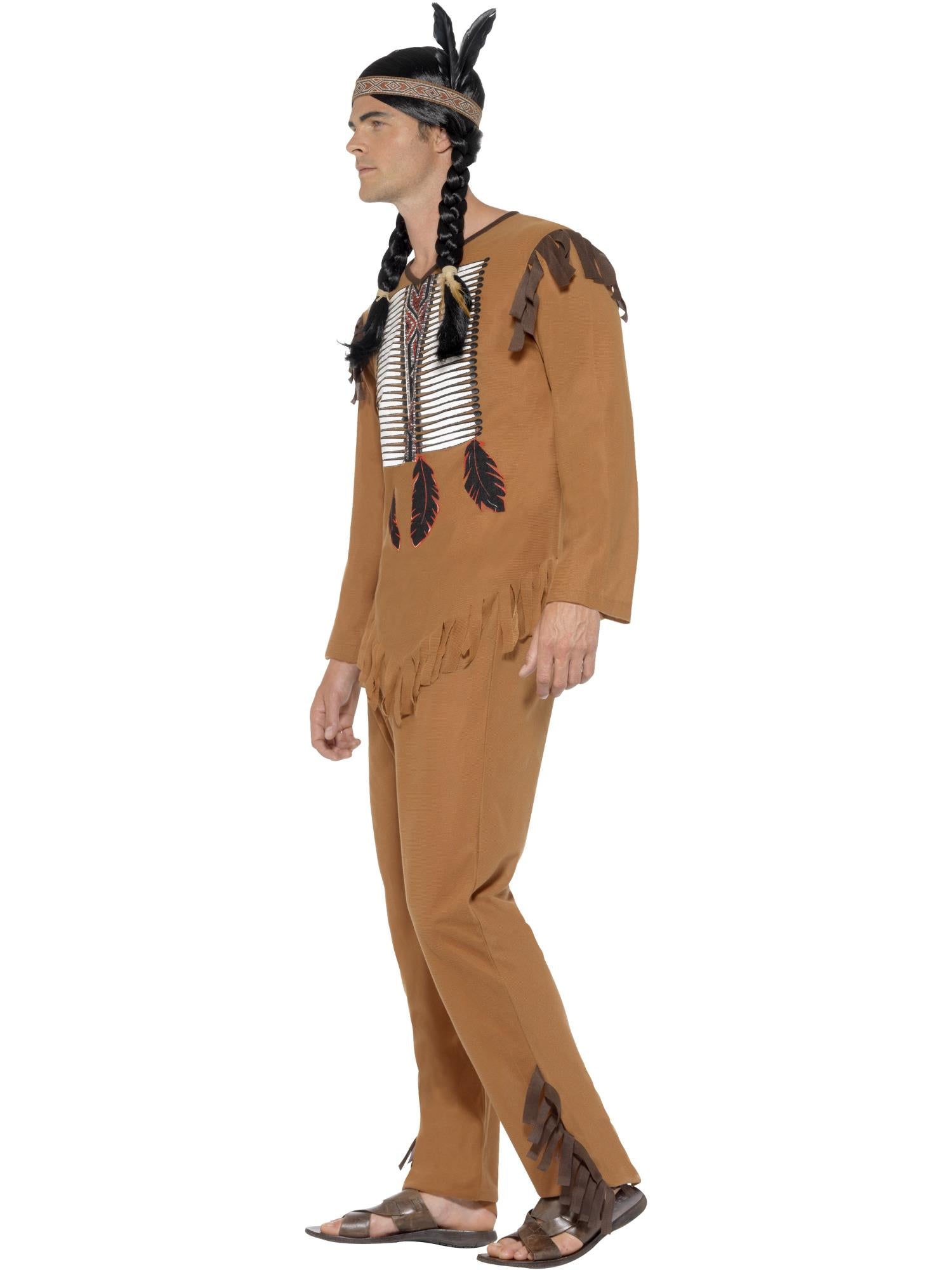 smiffys-fever-indianer-krieger-herrenkost-m-m-38-40-braun image 3
