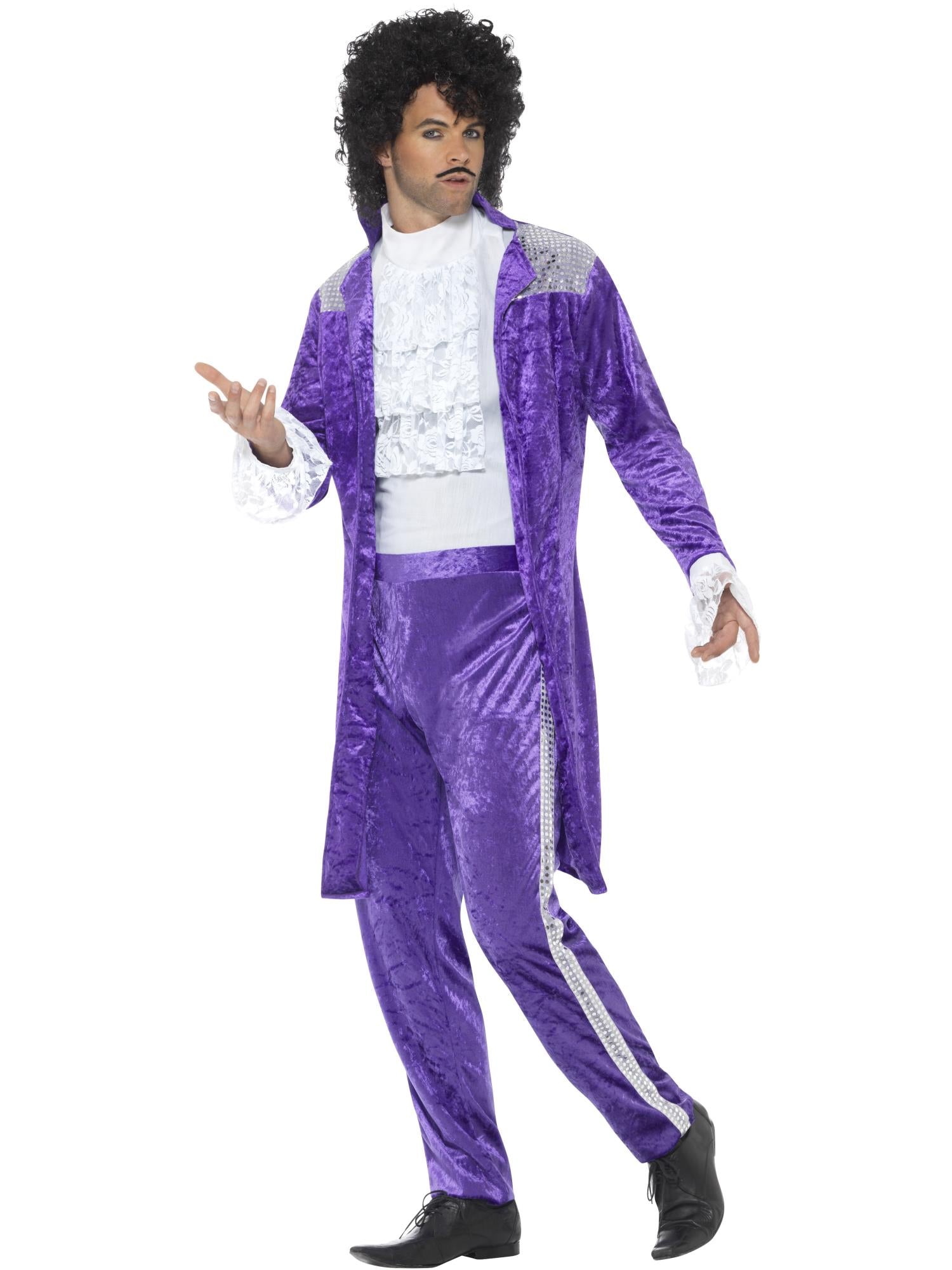 smiffys-fever-80s-purple-musician-kost-m-lila-gr-m-pailletten image 3
