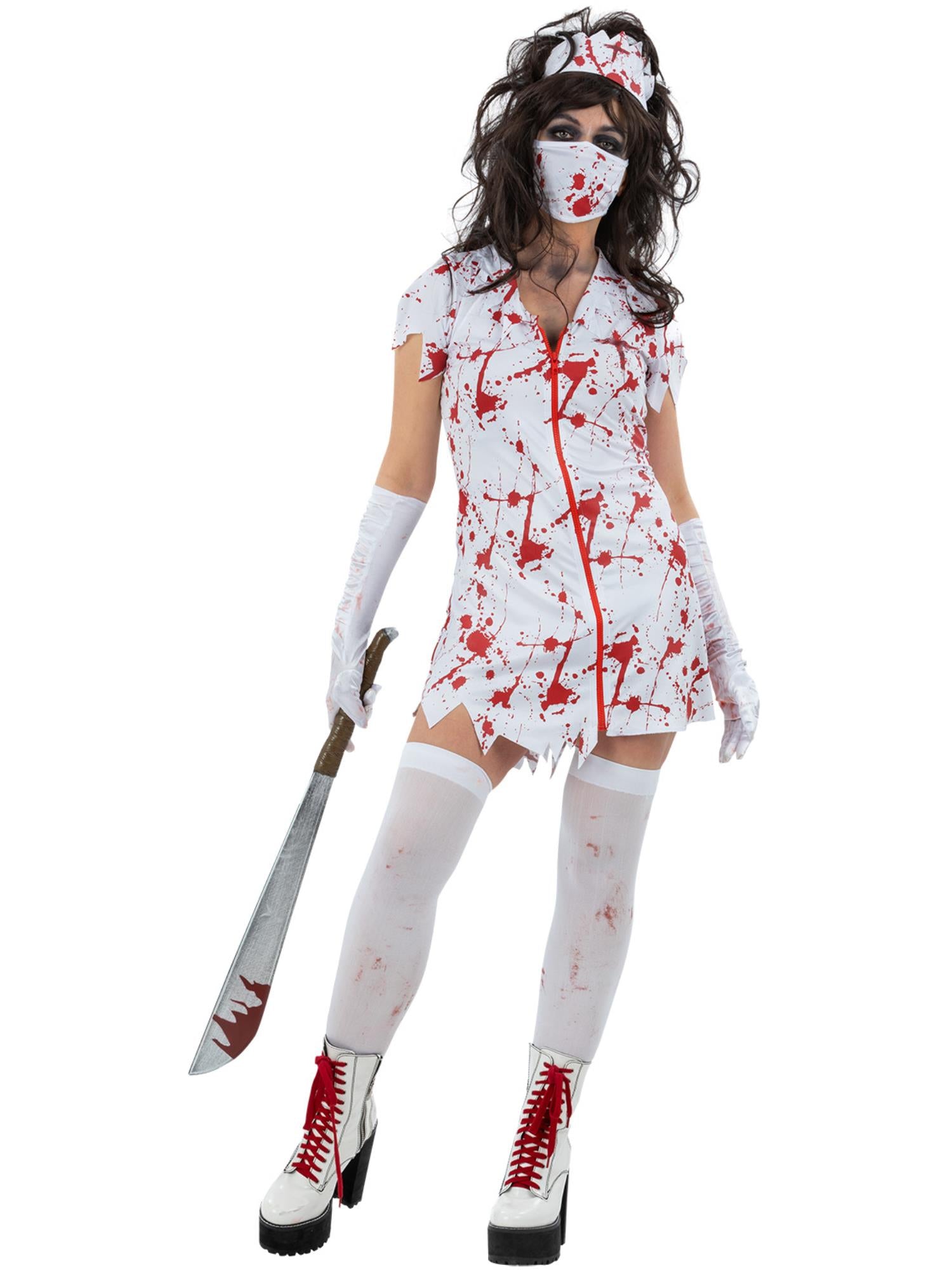 smiffys-fever-zombie-krankenschwester-kost-m-damen-m-blut image 4