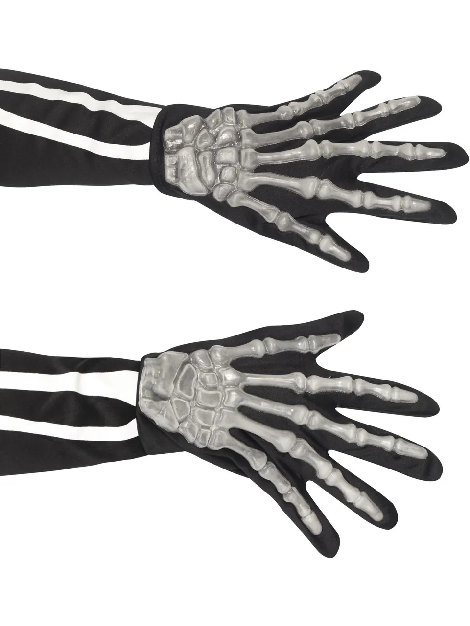 smiffys-fever-skeleton-handschuhe-schwarz image 1