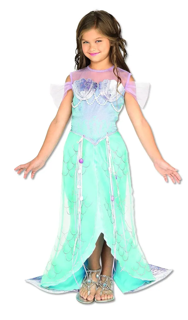 rubie-s-fancy-me-deluxe-meerjungfrau-kost-m-blau-3-4-jahre image 1