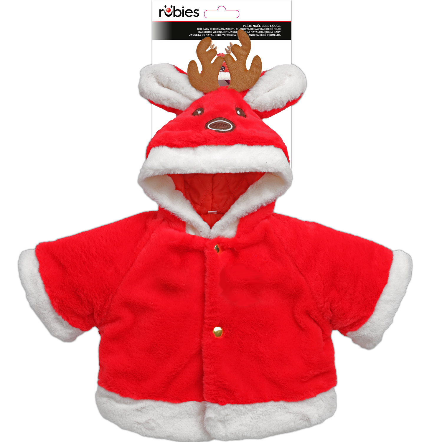 rubies-baby-weihnachtsjacke-rentier-rot-2-3-jahre-kost-m image 2