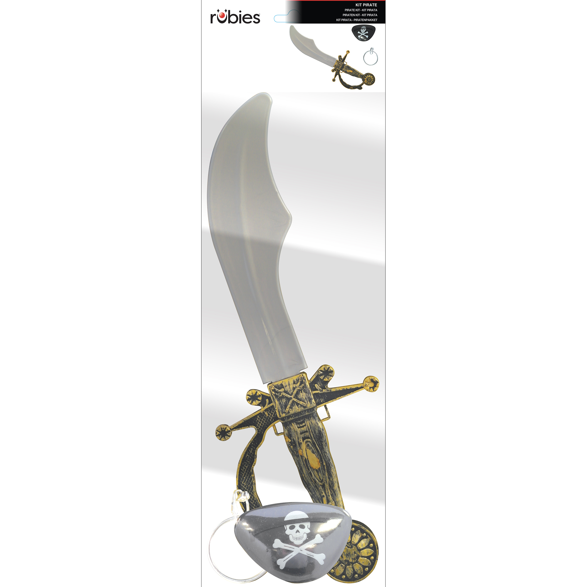 rubies-pirat-s-bel-set-kinder-augenklappe-ohrring-33cm image 2