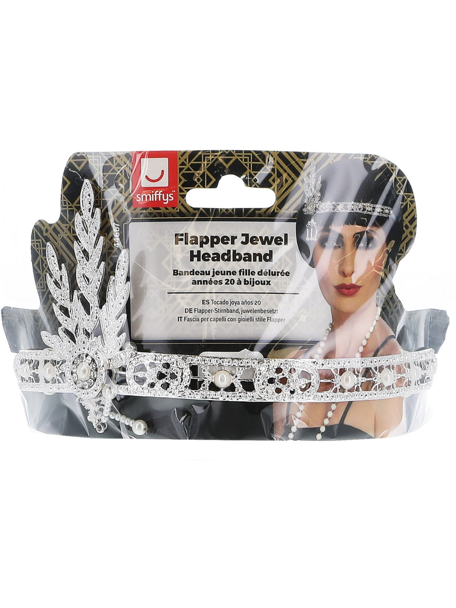 smiffys-fever-flapper-stirnband-20er-silber-juwel-perlen-einheitsgr image 2