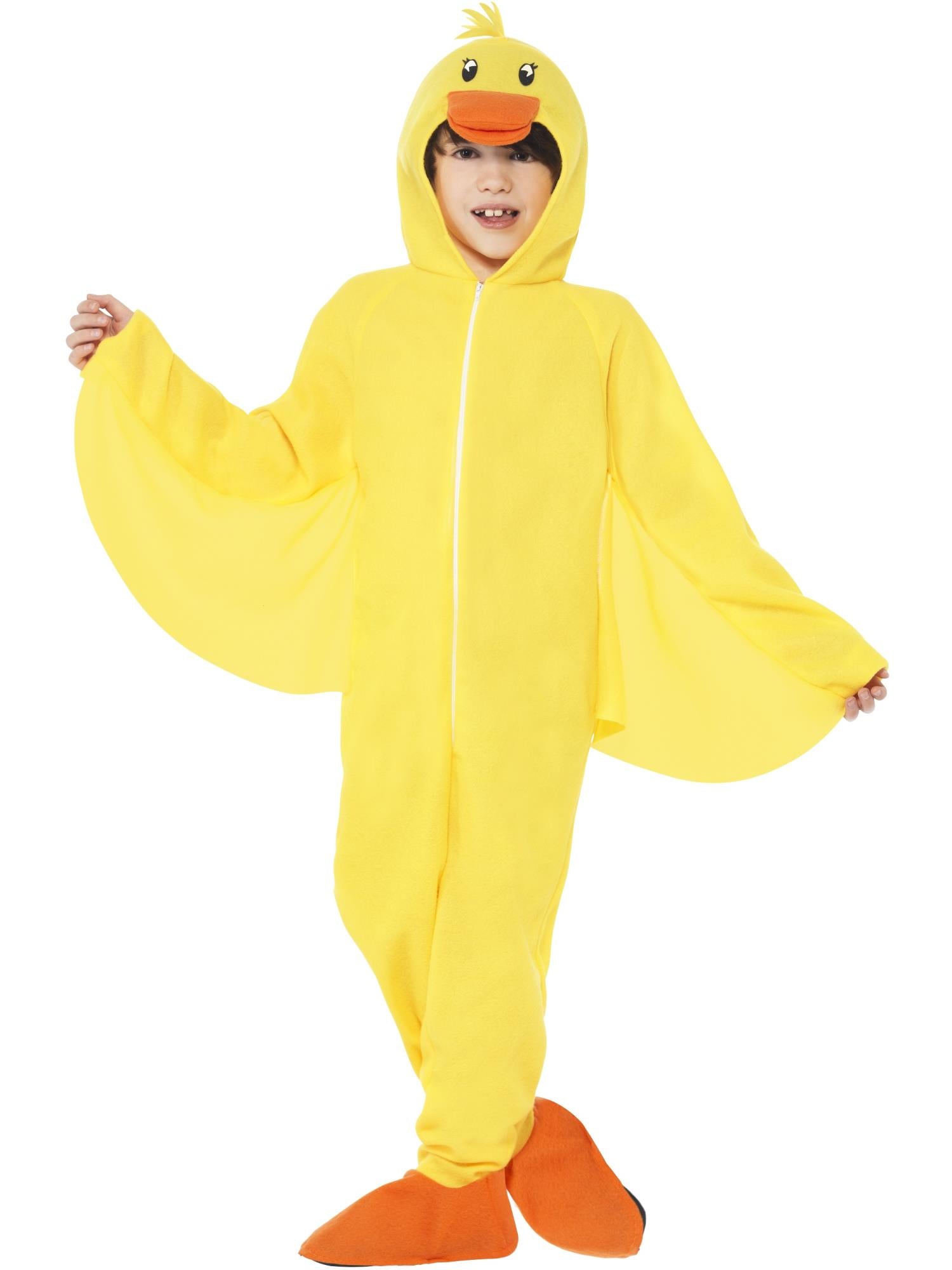 smiffys-fever-entenkost-m-kinder-gelb-overall-mit-kapuze image 1
