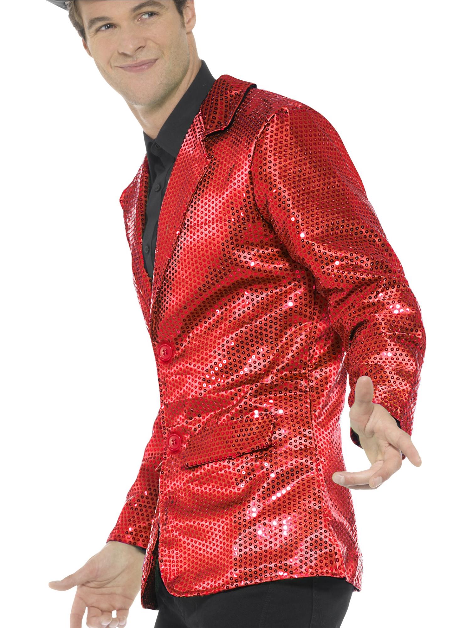 smiffys-fever-sequin-jacket-herren-paillettenjacke-rot-l image 3