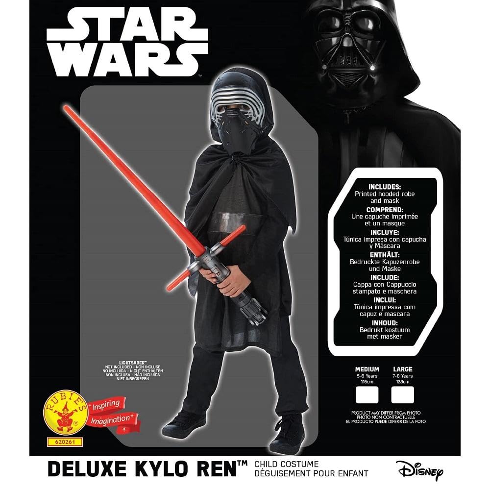 rubie-s-deluxe-kylo-ren-kost-m-kinder-m-5-6-schwarz image 3