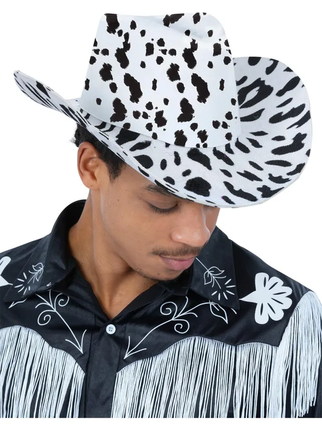 smiffys-fever-cowboyhut-kuh-print-schwarz-wei-hut image 1