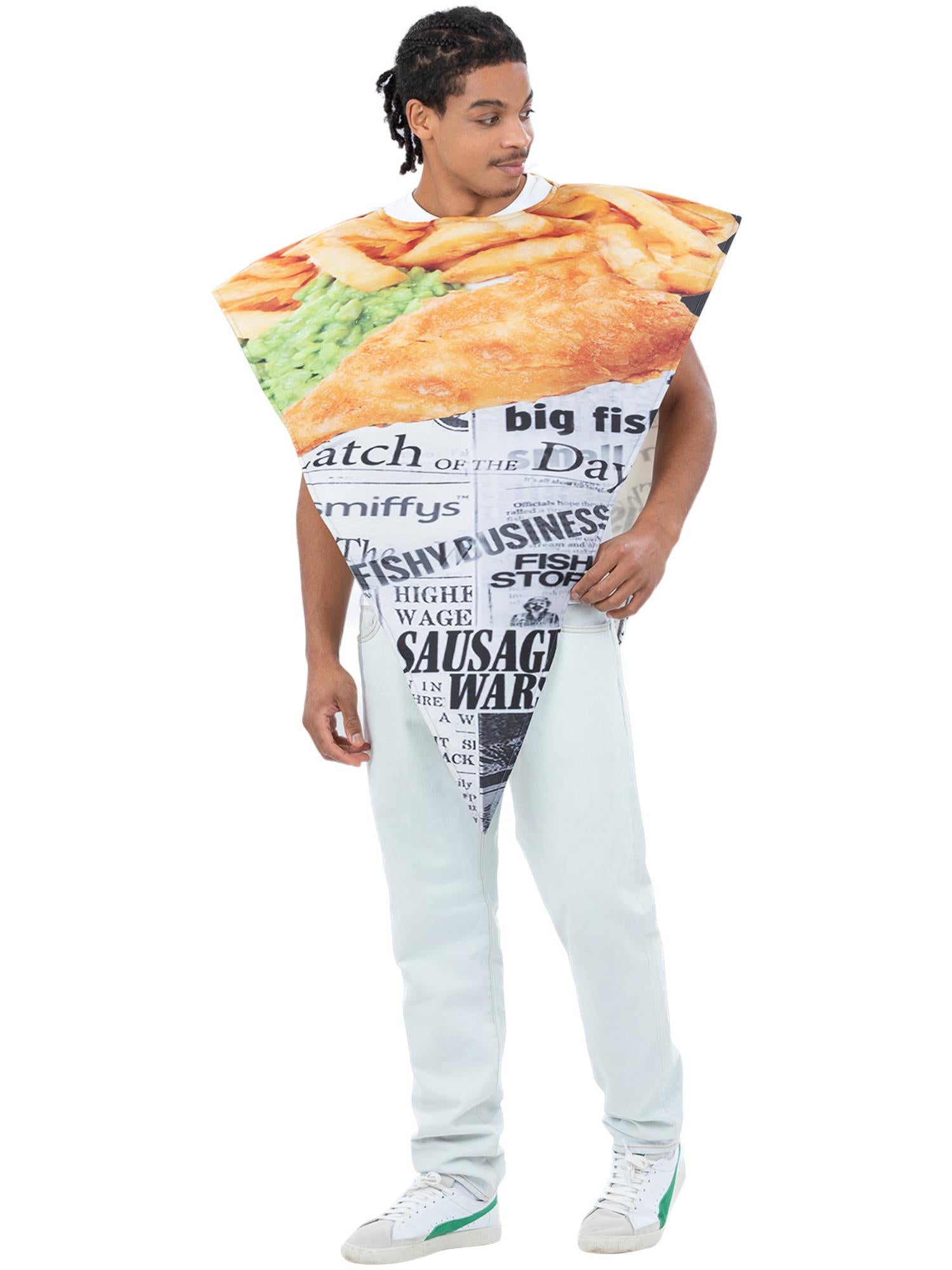 smiffys-fever-fish-chips-kost-m-poncho-erwachsene image 1