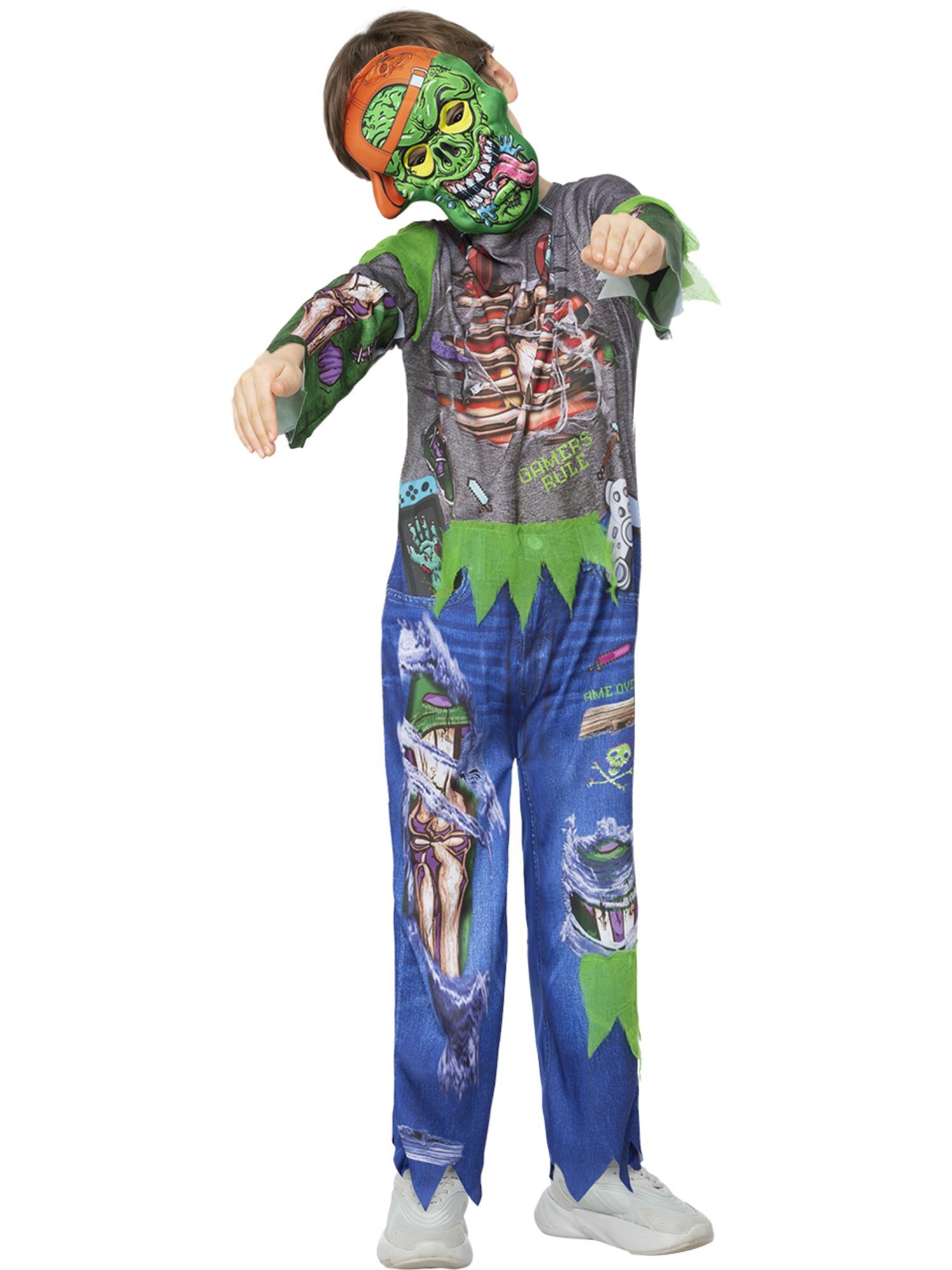 smiffys-fever-zombie-gamer-kost-m-overall-maske-gr-m-7-9 image 4