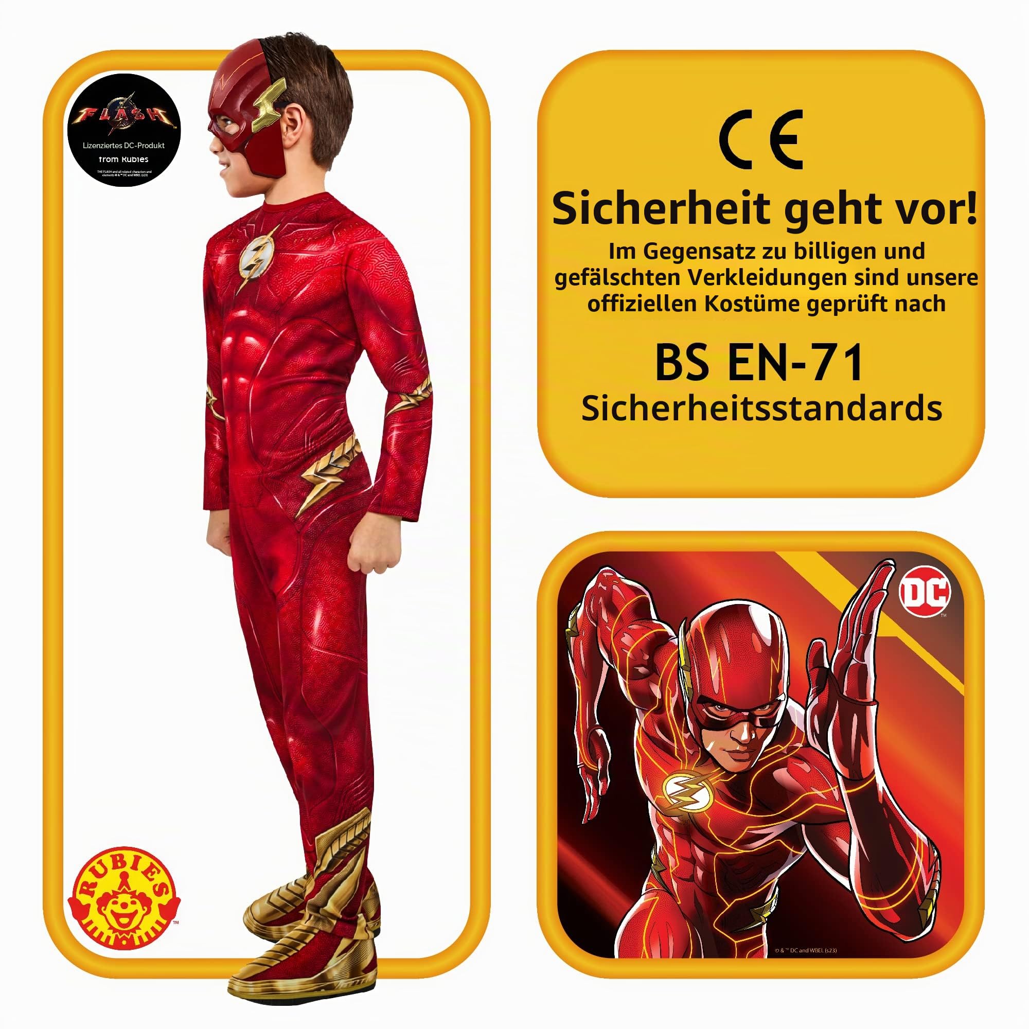 rubie-s-the-flash-deluxe-kost-m-kinder-5-6-jahre image 3