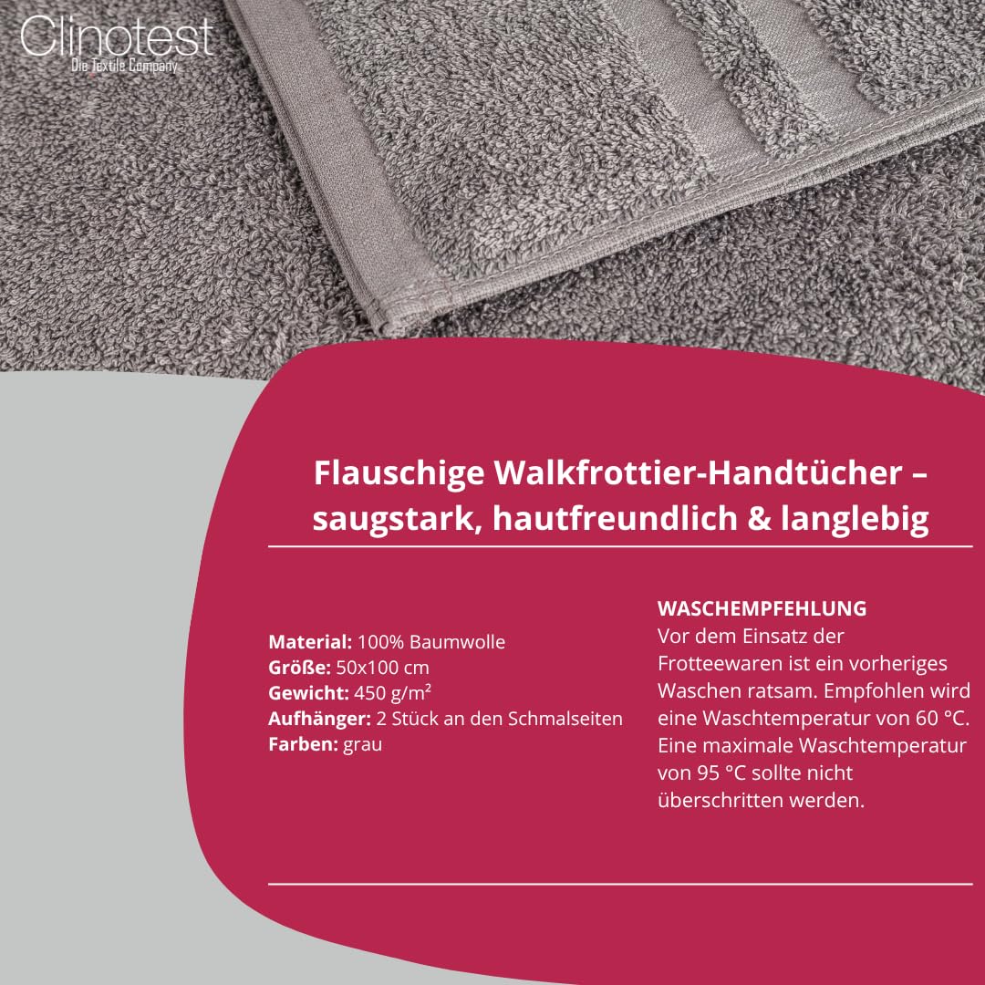 clinotest-handt-cher-set-6tlg-50x100-grau-baumwolle image 3