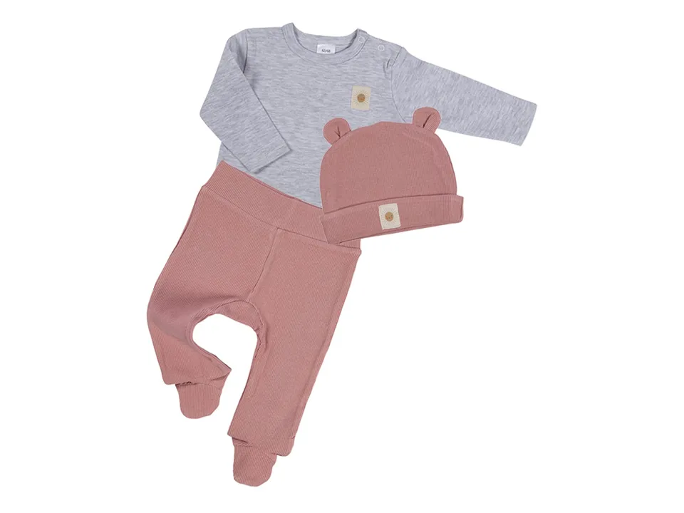 clinotest-nachwuchs-babyset-3-tlg-rosa-50-56-baumwolle image 1