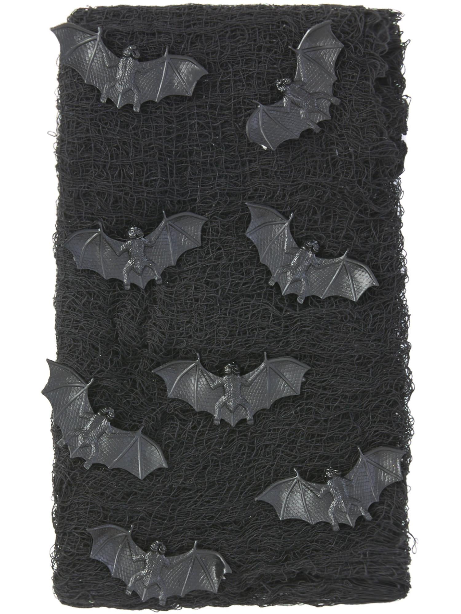 smiffys-fever-fledermaus-grusel-tuch-deko-set-schwarz image 1