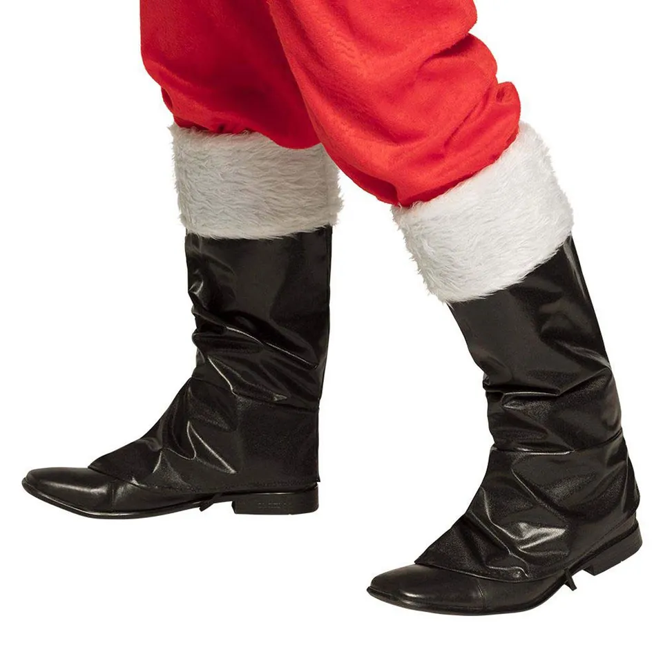 boland-stiefelstulpen-weihnachtsmann-schuh-berzieher-schwarz-wei image 1