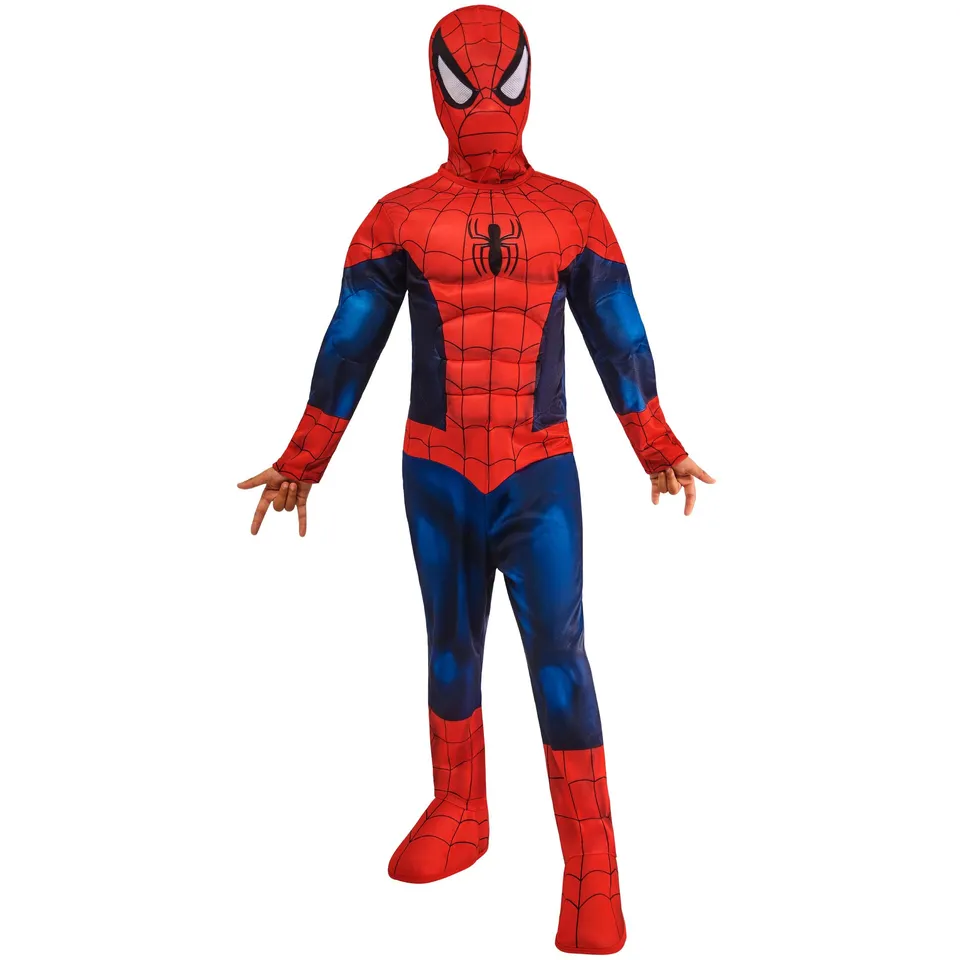 rubie-s-deluxe-spider-man-kost-m-kinder-7-8-jahre-muskeln image 1