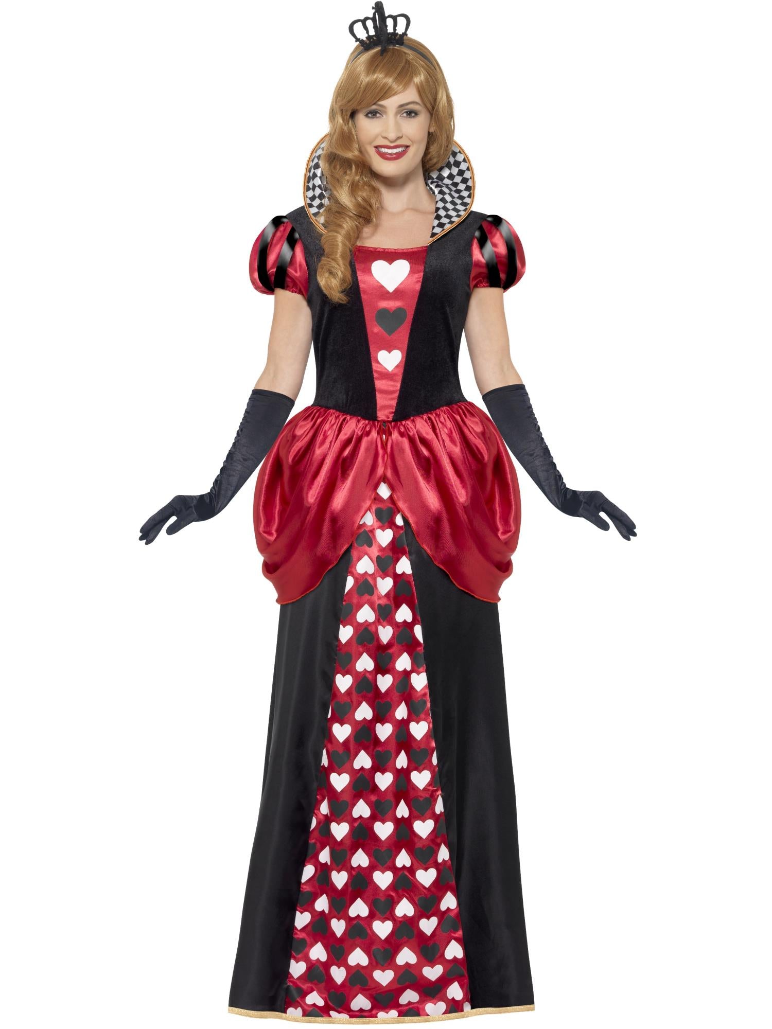 smiffys-fever-royal-red-queen-kost-m-rot-mit-krone-damen image 4