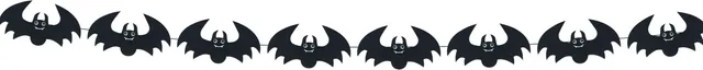 rubies-fledermaus-girlande-schwarz-filz-wackelaugen-halloween image 1